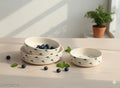 Handcrafted Ceramic Flat Bowl Set, Pack of 3, Multipurpose Serving Bowls for Kitchen Dining