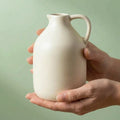 Modern Ceramic Jug Vase, Pack of 1, Minimalist White Home Decor For Living Room Office