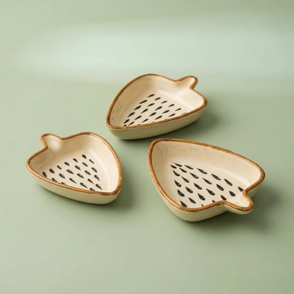 Handcrafted Ceramic Serving Dishes, Pack of 3, Heirloom Style