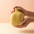 Pomegranate Inspired Ceramic Vase, Pack of 1, Mustard Yellow