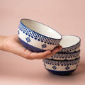 Ceramic Rice Bowls, Pack of 4, Microwave Safe White