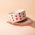 Red Heart Breakfast Bowl, Pack of 1, Classic Red Heart Design