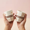 Elegant Ceramic Coffee Mug Set, Pack of 2, Classic White