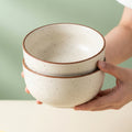Ceramic Snack Bowls Set, Pack of 2, White