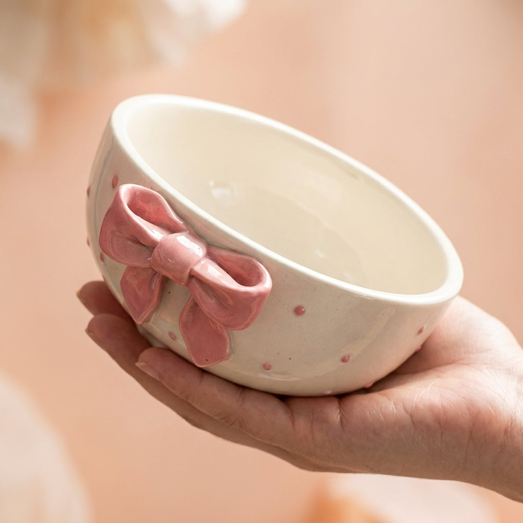 Premium Ceramic Serving Bowl for Kitchen, Pack of 1, Microwave Safe White