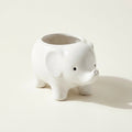 Ceramic Baby Elephant Indoor Planter Pot, Pack of 1, Handcrafted Oval Design