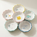 Ceramic Mini Dip Bowls Set, Pack of 6, Cute Cartoon Design