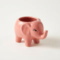 Pink Elephant Ceramic Planter Pot with Drainage, Pack of 1, Small Indoor Desk Garden Decor