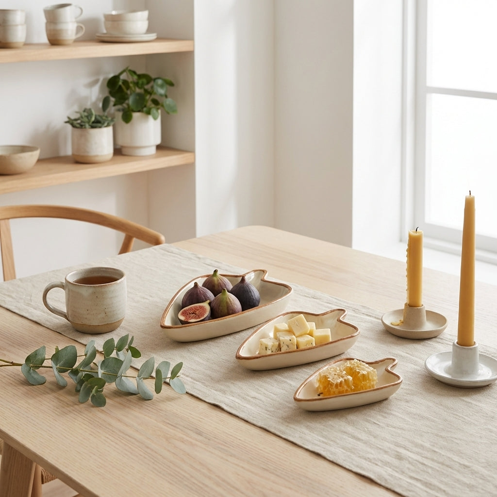 Handcrafted Ceramic Serving Dishes, Pack of 3, Heirloom Style