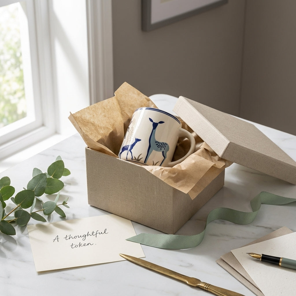 Konst Ceramic Coffee Mug, Pack of 1, Matte Blue Jungle Design