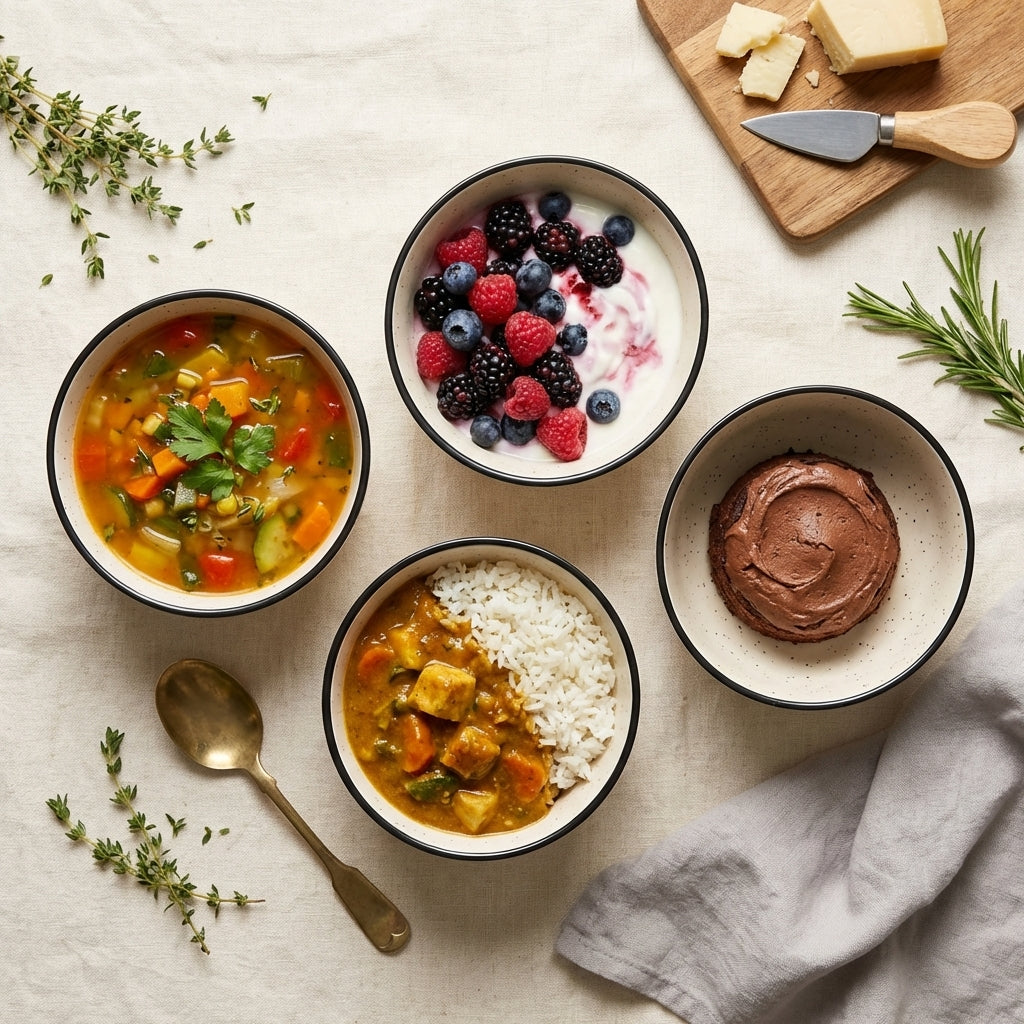 Premium Ceramic Bowl Set, Pack of 4, Multipurpose Kitchen Serving Bowls for Soup and Snacks